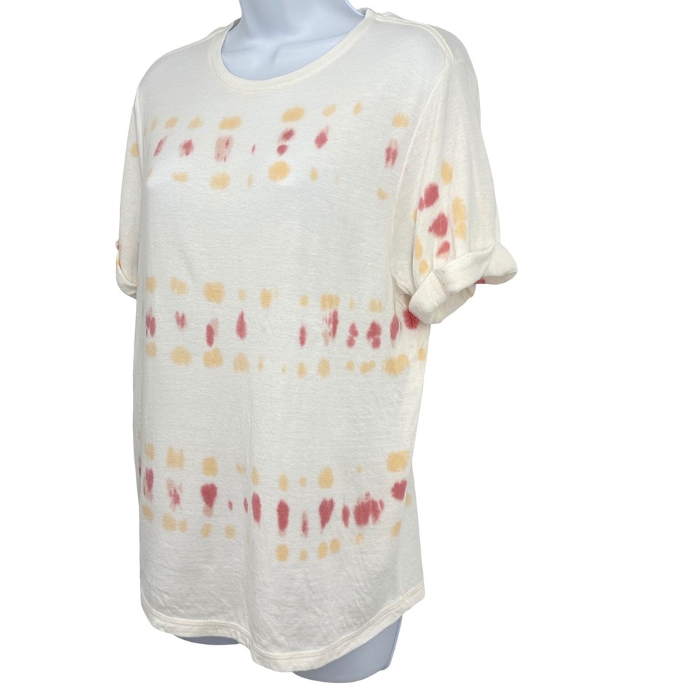 Faherty Tie Dye T Shirt Women S White Short Sleeve Peru - Picture 3 of 12